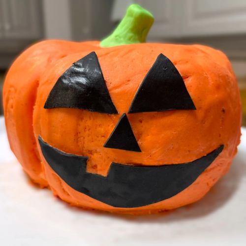 Tarta de calabaza Halloween terminada