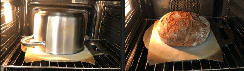 pan cocido en cazuela de acero con plancha de acero para pizza