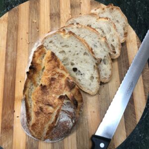 Pan con harina de fuerza ecológica sin amasado